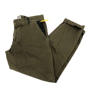 Current/Elliott Green Straight Style Pants | Made in USA